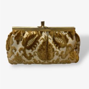 Vintage Tano Mid-century Chenille Tapestry Clutch